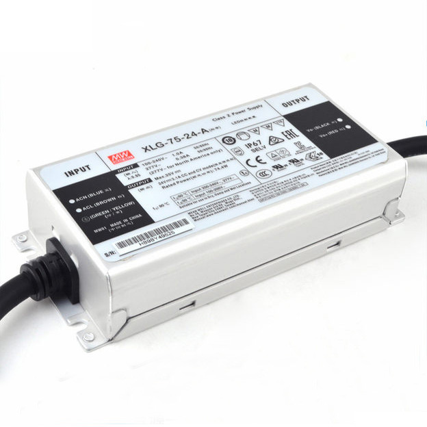 XLG-75-24-A 75Watt AC100-305V Input Voltage Mean Well High-Efficacy Waterproof DC24V UL-Listed LED Display Lighting Power Supply XLG-75-24-A 75Watt AC100-305V Input Voltage Mean Well High-Efficacy Waterproof DC24V UL-Listed LED Display Lighting Power Supply